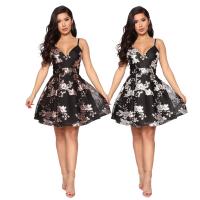 Polyester Waist-controlled One-piece Dress slimming & backless & breathable patchwork Solid PC