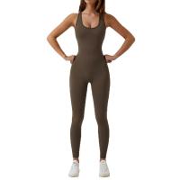 Polyamide & Spandex Women Jumpsuit backless & skinny Solid PC