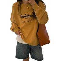 Spandex & Polyester Women Sweatshirts & loose printed letter PC