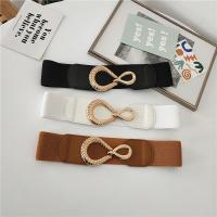 PU Leather & Zinc Alloy & Nylon & Polyester Easy Matching & Vintage Fashion Belt flexible gold color plated Solid PC