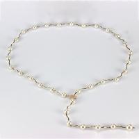 Plastic Pearl & Zinc Alloy Easy Matching & Multifunction Waist Chain flexible length & with rhinestone gold color plated PC