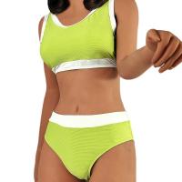 Polyester Tankinis Set & two piece patchwork green Set
