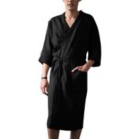 Cotton Men Robe thicken & loose & breathable Solid PC