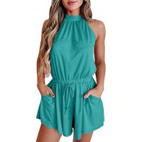 Polyester Plus Size Women Romper & loose Solid PC