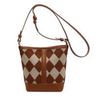 PU Leather & Canvas Easy Matching & Bucket Bag Crossbody Bag Argyle PC