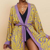 Polyester and Cotton Swimming Cover Ups sun protection & loose printed : PC