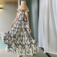 Polyester Slip Dress large hem design & loose printed PC
