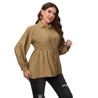 Polyester Plus Size Women Long Sleeve T-shirt & loose PC