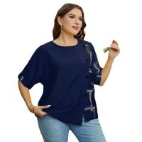 Polyester Plus Size Women Short Sleeve T-Shirts & loose PC