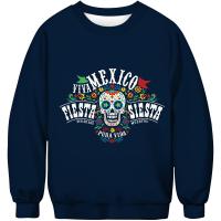 Polyester Men Sweatshirts & loose printed skull pattern PC