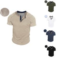 Polyester Men Short Sleeve T-Shirt plain dyed Solid PC