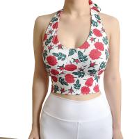 Polyester Slim Tank Top midriff-baring & backless & off shoulder printed PC