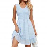 Polyester Waist-controlled One-piece Dress patchwork Solid PC