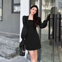 Polyester Waist-controlled One-piece Dress slimming Solid PC