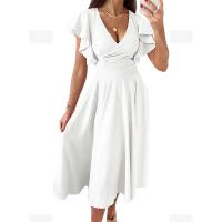 Polyester Slim One-piece Dress shivering PC