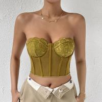Polyester Tube Top midriff-baring & skinny green PC