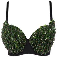 Polyester Camisole & skinny Sequin crochet black PC