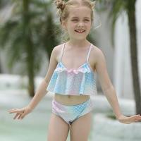 Polyester Girl Kids Two-piece Swimsuit & two piece Set
