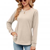 Polyester Soft Women Long Sleeve T-shirt & breathable Solid PC