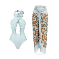Polyamide Monokini backless  & padded printed floral Set