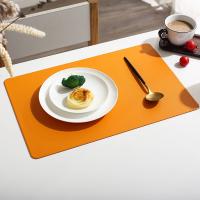 PU Leather anti-scald & Waterproof Table Mat durable Solid PC