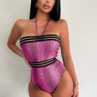 Polyester One-piece Swimsuit backless & skinny style PC
