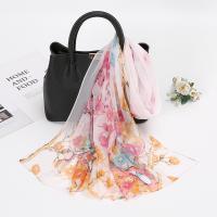 Chiffon Easy Matching Women Scarf breathable printed Plant PC