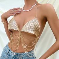 Polyester Slim Camisole midriff-baring & hollow gold : PC