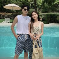 Polyester Couple Swimming Wear  printed PC