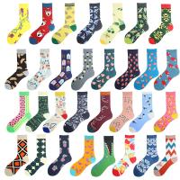 Polyester and Cotton Unisex Sport Socks deodorant & thermal & breathable printed : Pair