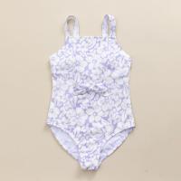 Polyester One-piece Swimsuit printed purple PC