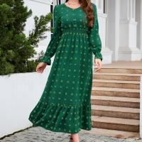 Polyester Slim & A-line Autumn and Winter Dress jacquard PC