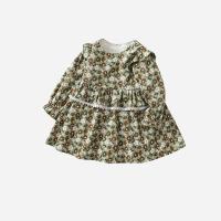 Cotton Girl One-piece Dress printed shivering green PC