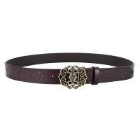 Split Leather & Zinc Alloy Easy Matching Fashion Belt embossing Solid PC