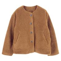 Polar Fleece & Polyester Women Coat & thermal & with pocket Solid PC