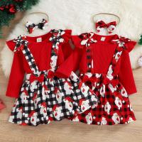Cotton Girl Two-Piece Dress Set & three piece Hair Band & skirt & top printed Others Set