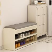Synthetic Wood & PU Leather Shoes Rack Organizer durable Solid PC