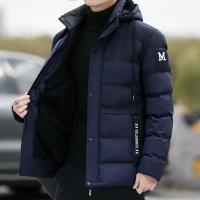 Polyester Plus Size Men Parkas & thermal printed Solid PC