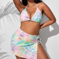 Spandex & Polyester Plus Size Bikini & three piece & padded printed Set