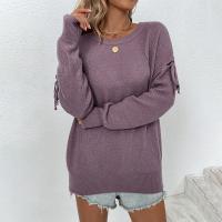 Acrylic & Nylon & Polyester Women Sweater slimming & hollow Solid PC