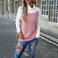 Acrylic & Polyester Women Sweater slimming patchwork PC