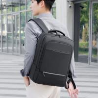 Waterproof Cloth Backpack large capacity & hardwearing & with USB interface & waterproof Polyester Solid PC
