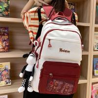 Nylon Backpack contrast color & Lightweight & waterproof Solid PC