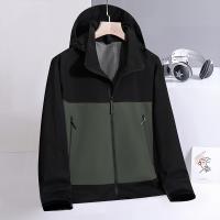 Polyester windproof & Plus Size Men Jacket & waterproof patchwork Solid PC