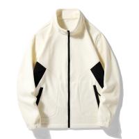 Polar Fleece Plus Size Men Jacket & unisex patchwork Solid PC