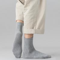Cotton Men Knee Socks deodorant & sweat absorption Cotton stretchable Solid : Pair