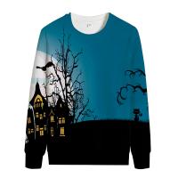 Polyester Men Sweatshirts Halloween Design & loose printed PC