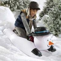 PVC Inflatable Snow Sled for children Snowman white PC