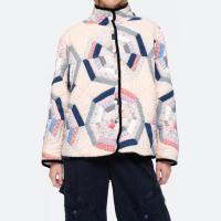 Polyester Women Coat & loose & thermal patchwork Solid multi-colored PC