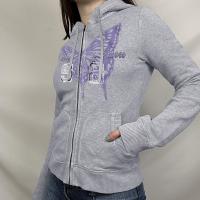 Spandex & Polyester Women Coat & loose printed letter gray PC
